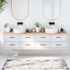 VidaXL Blat de baie, 220x50x(2-6) cm, lemn masiv netratat 3156086