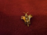 Brosa vintage Fluture cu 3 pietre - anii &#039;60-&#039;70