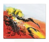 Cumpara ieftin Tablou abstract pictat manual, Fantezie in abstract 7, 60x50cm ulei pe panza in relief efect 3D, gata de agatat pe perete