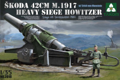 Macheta Takom, Skoda 42 cm M.1917 Heavy Siege Howitzer with Erich von Manstein 1:35 foto