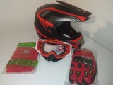 Cumpara ieftin Set casca moto-atv-trotineta-enduro+Ochelari+Manusi+Cagula ,marimi disponibile S,M si L