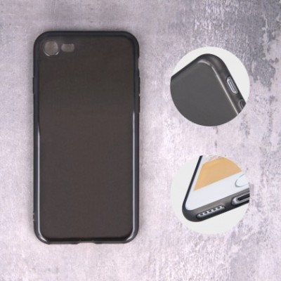 Husa Silicon Matt Frame Apple iPhone 6/6S Plus Fumuriu foto