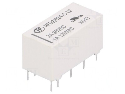 Releu Electromagnetic DPDT 24VDC 3A 125VAC PCB foto