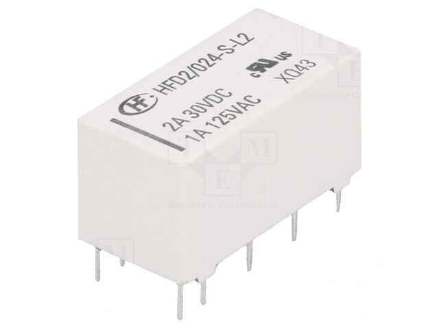 Releu Electromagnetic DPDT 24VDC 3A 125VAC PCB