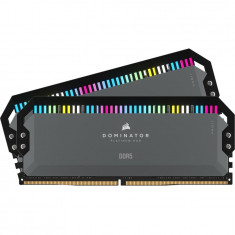 Memorie Corsair DOMINATOR PLATINUM AMD EXPO Cool Grey Heatspreader, DDR5, 5600MT/s 64GB (2x32GB), CL 40, RGB