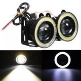 Set doua proiectoare auto elSales ELS-PA76 cu LED Angel Eyes cu putere 10W, diametru 76 mm, flux luminos 3200LM