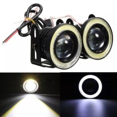 Set doua proiectoare auto elSales ELS-PA76 cu LED Angel Eyes cu putere 10W, diametru 76 mm, flux luminos 3200LM