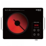 Plita Electrica Vitroceramica Samus PSVFE-11BG3, Infrarosu, Portabila, 2000 W, Blocarea Acces Copii, Negru