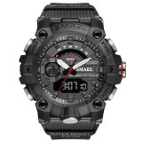 Ceas barbatesc Smael Militar Sport Negru Analog Digital Quartz