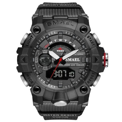 Ceas barbatesc Smael Militar Sport Negru Analog Digital Quartz foto