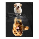 Set de pictura cu diamante Zonyee, caine, multicolor, 30 X 40 cm