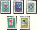 Polonia 1960 Mi 1151/55 MNH - 100 de ani de timbre, Nestampilat