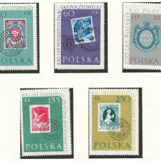 Polonia 1960 Mi 1151/55 MNH - 100 de ani de timbre
