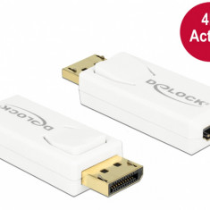 Adaptor Displayport 1.2 la HDMI T-M 4K activ alb, Delock 65580