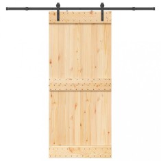vidaXL Ușă glisantă cu set feronerie, 90x210 cm, lemn masiv de pin 3332661