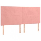 Cumpara ieftin Tablii de pat, 4 buc, roz, 90x5x78/88 cm, catifea