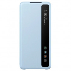 Husa Originala Samsung Galaxy S20 Plus S-View Clear Albastru foto