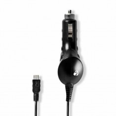 Incarcator auto Nedis, microUSB, 1 A, Negru foto