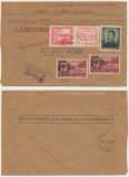 ROMANIA 1950 plic cu francatura mixtă rara RPR/Mihai &amp; Stalin &amp; Transporturi ndt