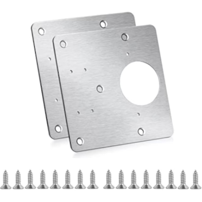 Kit placa reparatie balama mobila, otel, &Oslash;35 mm, set 8 buc