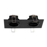 Rama spot dubla Azer GU10 70X2mm, negru, Metsan