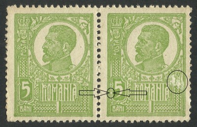 EROARE ROMANIA 1922 FERDINAND PERECHE MNH foto