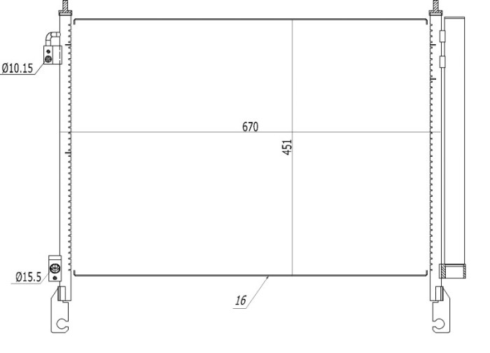 NRF 350460 EASY FIT Condensator climatizare