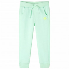 Pantaloni de trening pentru copii, verde aprins, 140