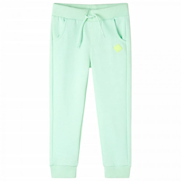 Pantaloni de trening pentru copii, verde aprins, 140