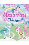 Carte de colorat. Unicorns Colours - verde