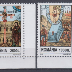 ROMANIA 2002 LP 1583 SFINTELE PASTI PERECHE SERII MNH