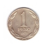 Moneda Chile 1 peso 1978, stare foarte buna, curata