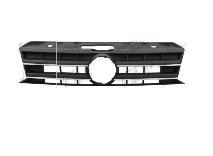 Grila radiator Volkswagen Amarok (N817), 01.2010-, montare fata, 4 ornamente cromate; cromat/negru, RapidAuto