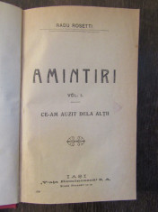 AMINTIRI - RADU ROSETTI VOL.I foto