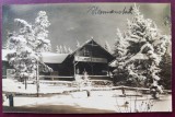 Sibiu - Hermannstadt - Casa de Turisti Hohe Rinne iarna 1930 - tip fotografie, necirculata, Foto J. Fischer, S.C. aT. Sectia Sibiu