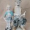 Statueta portelan Bunic citind nepoatei 20cm inaltime