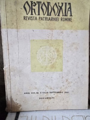 Ortodoxia. Revista Patriarhiei Romane Anul XIII Nr. 3 1961 foto