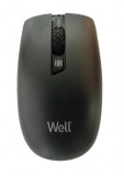 Mouse wireless Well MW105 negru USB