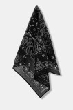 Karl Lagerfeld Jeans eșarfă din bumbac culoarea negru, cu imprimeu, A4W33087