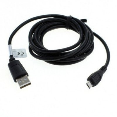 Cablu USB Tata la Micro-USB Tata 1.8m negru foto