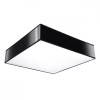 Lampă De Tavan Horus Negru Pvc 4 Becuri Pătrate Minimalistă De Interior