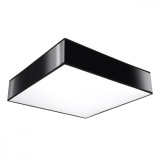 Lampă De Tavan Horus Negru Pvc 4 Becuri Pătrate Minimalistă De Interior