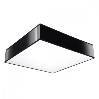 Lampă De Tavan Horus Negru Pvc 4 Becuri Pătrate Minimalistă De Interior foto