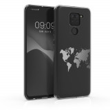 Husa Kwmobile pentru Xiaomi Redmi Note 9, Silicon, Transparent/Argintiu, 57084.05, Carcasa