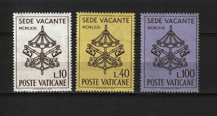 Vatican, 1963 | Vacanţare Sf. Scaun - Deces Papa Ioan al XXIII-lea | MNH | aph