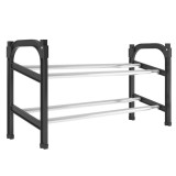 Cumpara ieftin Suport pentru pantofi extensibil cu 2 rafturi, 119x24x37 cm