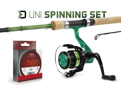 Combo spinning Delphin UniSpin:ZEPHYR Spin 240cm/40g;ELIXIR 3T;fir foto