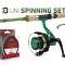 Combo spinning Delphin UniSpin:ZEPHYR Spin 240cm/40g;ELIXIR 3T;fir