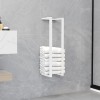 Gossi suport de prosoape, alb, 12,5x12,5x60 cm, otel