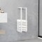 Gossi suport de prosoape, alb, 12,5x12,5x60 cm, otel